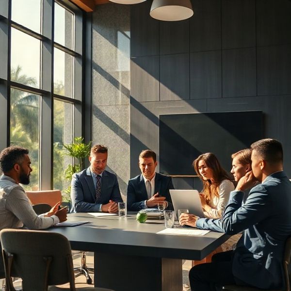 Consultores da Sparkzswift em sala de reunião em Curitiba